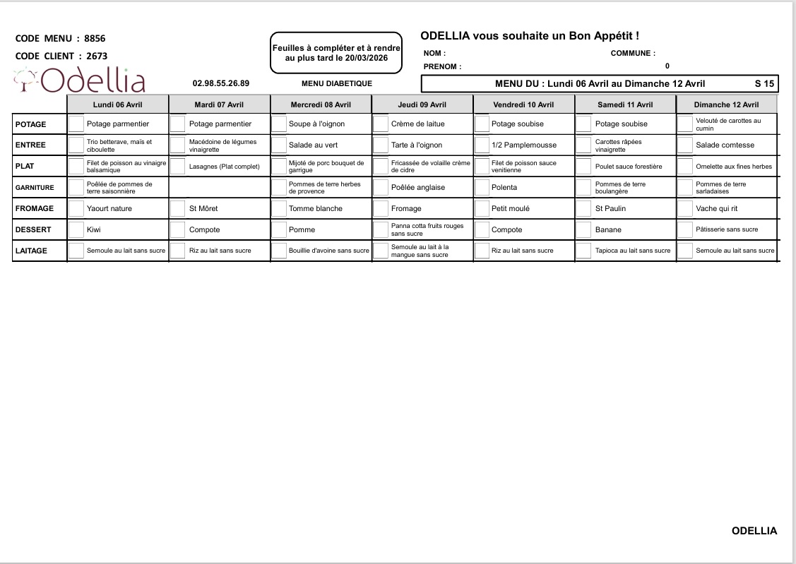 DIABETIQUE S15 RECTO